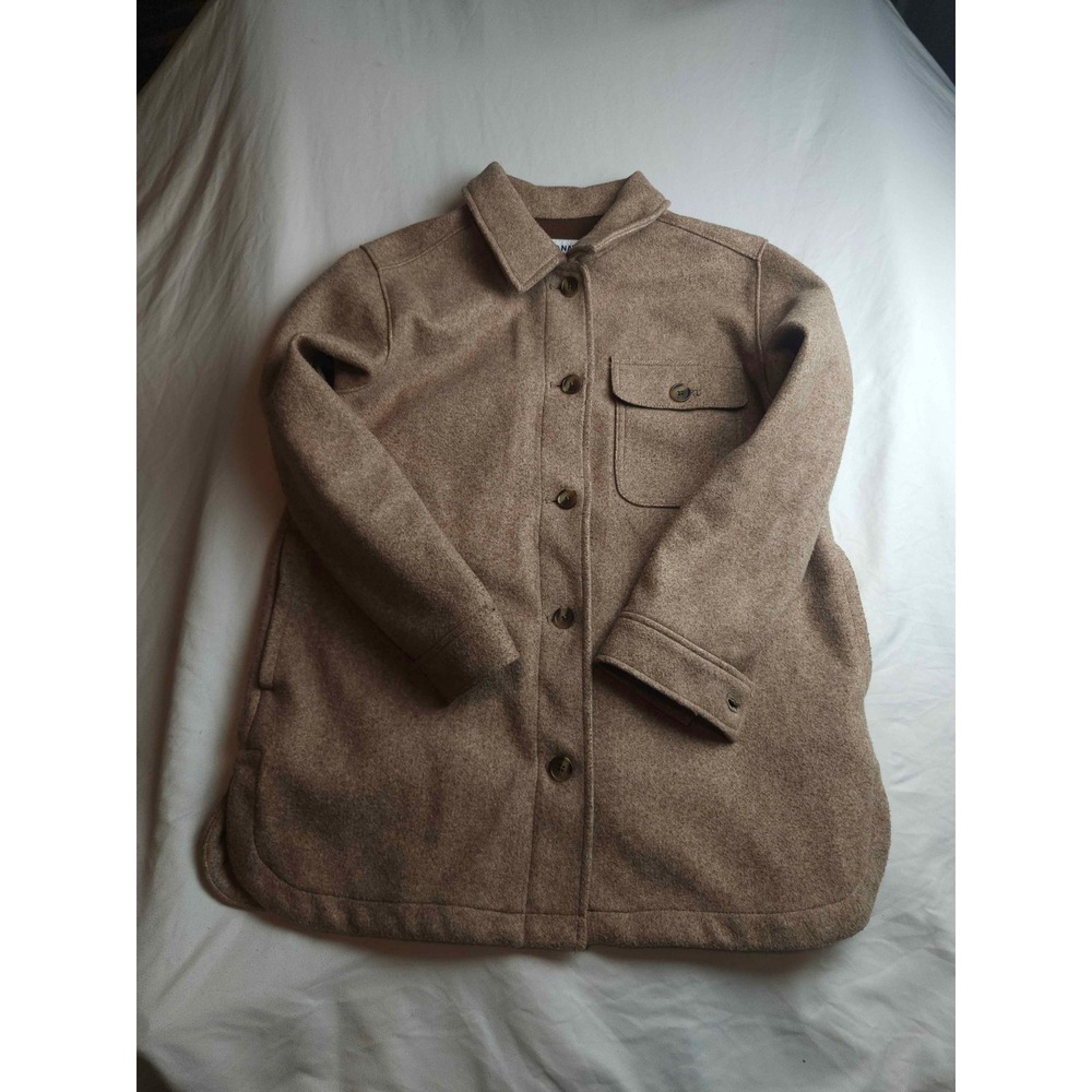 Old Navy Womens Brown Heathered Shacket Shirt Jacket Size M